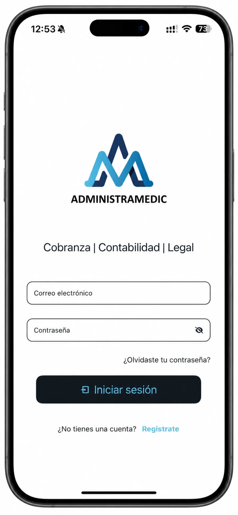 App de Administramedic en iPhone